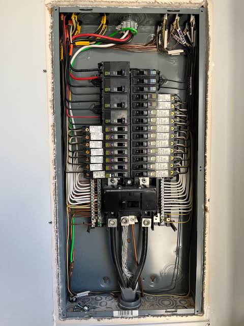 Electrical panel upgrade in progress